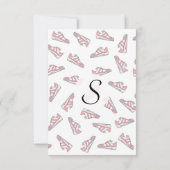 Roze en grijze Cute Sneakers Pattern Kaart (Achterkant)