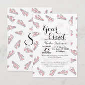 Roze en grijze Cute Sneakers Pattern Kaart (Voorkant / Achterkant)