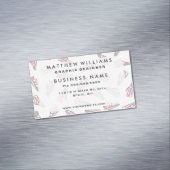 Roze en grijze Cute Sneakers Pattern Visitekaartje Magneet (Voorbeeld)