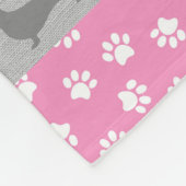 Roze en grijze Dachshund Fleece Blanket Deken (Hoek)