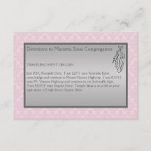 Roze en grijze Damask, Ballet Enclosure Kaart