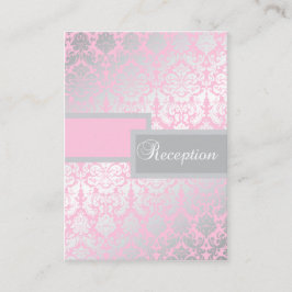Roze en grijze Damask Enclosure Kaart