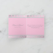 Roze en grijze damast bedankkaart (Binnen)