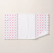 Roze en grijze diamantpatroon bad handdoek (Handdoek)