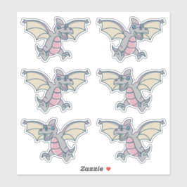 Roze en grijze Dinosaur Dragons Sticker