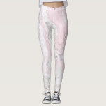 Roze en grijze Faux Marble Modern Leggings<br><div class="desc">Moderne en unieke leggings met faux roze en grijs marmeren print. Andere kleuren zijn beschikbaar.</div>