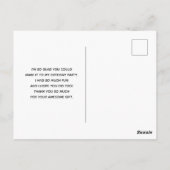 Roze en grijze Floral Waterverf Patroon Dank u Briefkaart (Achterkant)