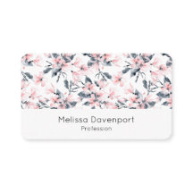 Roze en grijze Floral Waterverf Patroon