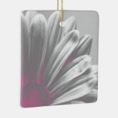 Roze en grijze Florale hoogtepunten Weddenschap Keramisch Ornament (Rechts)