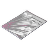 Roze en grijze Florale hoogtepunten Weddenschap Notitieboek (Linkerzijde)