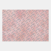 Roze en grijze geometrische papierbladen voor het  inpakpapier vel (Voorkant 2)