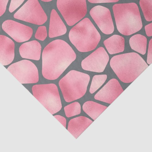 Roze en grijze Giraffe Afdrukontkoppeling Tissuepapier (Detail)