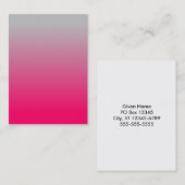 Roze en grijze gradiënt visitekaartje (Voorkant / Achterkant)