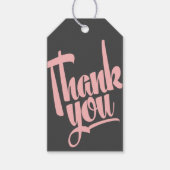 Roze en grijze handvol met briefing Label Cadeaulabel (Voorkant)