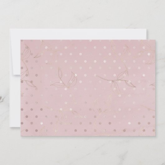 Roze en Grijze Huwelijk Save The Date Invitation (Achterkant)