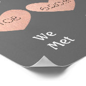 Roze en grijze Jubileum | Weddenschap Gift Poster (Hoek)