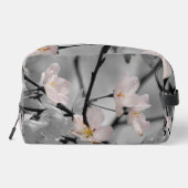 Roze en grijze kersenbloesems toilettasje (Achterkant)