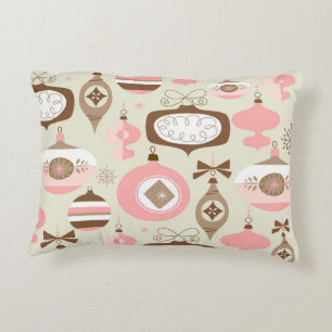  roze en grijze kerstsieraden decoratief kussen