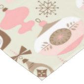  roze en grijze kerstsieraden tafelkleed (Gekanteld)