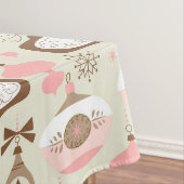  roze en grijze kerstsieraden tafelkleed (Voorbeeld)