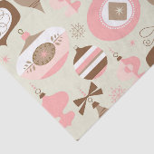  roze en grijze kerstsieraden tissuepapier (Detail)