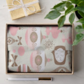  roze en grijze kerstsieraden tissuepapier (Geschenk)