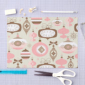  roze en grijze kerstsieraden tissuepapier (Craft)