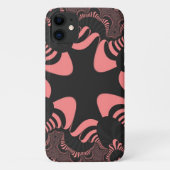 Roze en grijze kruis Case-Mate iPhone case (Achterkant)