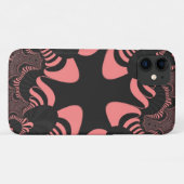 Roze en grijze kruis Case-Mate iPhone case (Achterkant (horizontaal))