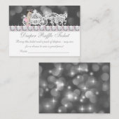 Roze en Grijze Luier Raffle Ticket Informatiekaartje (Voorkant / Achterkant)