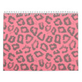 Roze en grijze luipaard Cheetah Animal Print Kalender (Hoes)