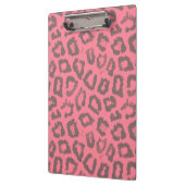 Roze en grijze luipaard Cheetah Animal Print Klembord (Links)
