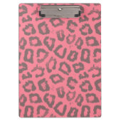 Roze en grijze luipaard Cheetah Animal Print Klembord (Voorkant)