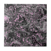 Roze en grijze marmeren abstract tegeltje (Voorkant)