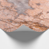 Roze en Grijze Marmeren Textuur Cadeaupapier (Hoek)