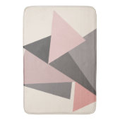 Roze en grijze Mid-eeuwse Moderne Geometrisch Badmat (Voorkant Verticaal)