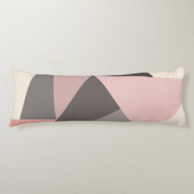 Roze en grijze Mid-eeuwse Moderne Geometrisch