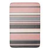 Roze en grijze Mid-eeuwse Moderne Stripes Badmat (Voorkant Verticaal)