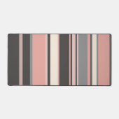 Roze en grijze Mid-eeuwse Moderne Stripes Bureaumat (Voorkant)