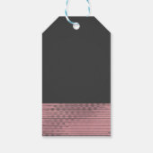 Roze en grijze moderne Glam-reeksen chic Elegant F Cadeaulabel (Achterkant)