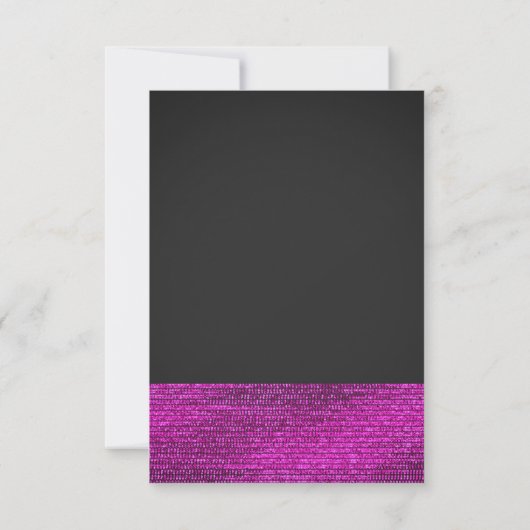 Roze en grijze moderne Glam-reeksen Tabelnummer Ka Kaart (Achterkant)