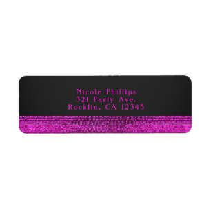 Roze en grijze moderne Glam-sequenties Etiket