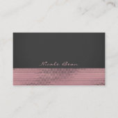 Roze en grijze moderne Glam-sequins Chic Elegant Visitekaartje (Voorkant)