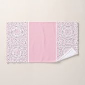 Roze en grijze moderne Mandala Bad Handdoek (Handdoek)