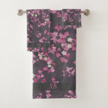 Roze en grijze monogram