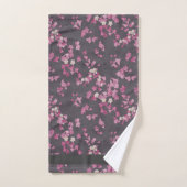 Roze en grijze monogram bad handdoek (Handdoek)