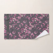 Roze en grijze monogram bad handdoek (Handdoek)