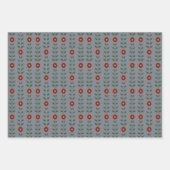 Roze en grijze Noordse Design Inpakpapier Vel (Voorkant)