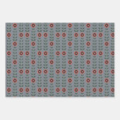 Roze en grijze Noordse Design Inpakpapier Vel (Voorkant 2)