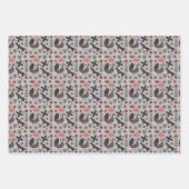 Roze en grijze Noordse Design Inpakpapier Vel (Voorkant 2)